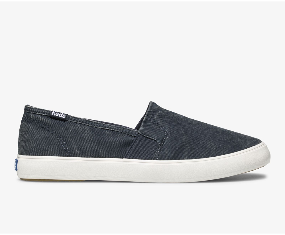 Keds Slip Ons Damen Navy - Clipper Washed Solids - BML-937850